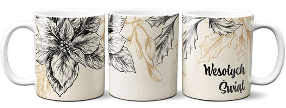 Kubek WESOŁYCH ŚWIĄT na Prezent +imię