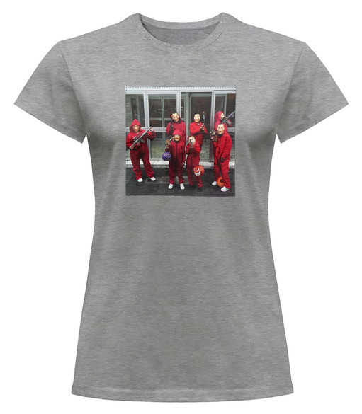 Bluzka damska z naszywką Dom z papieru 01