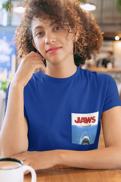 Koszulka z kieszonką JAWS