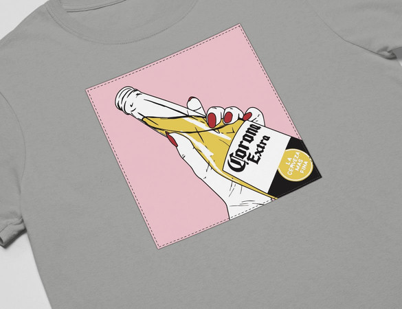 Koszulka z naszywką CORONA Extra