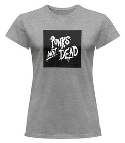 Bluzka damska z naszywką Punk's Not Dead