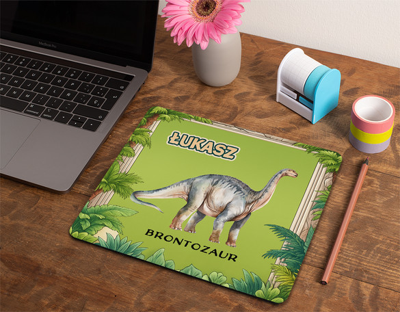 Podkładka Dinozaury Brontozaur z imieniem na zamówienie 36x29cm