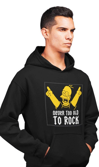 Bluza z naszywką NEVER TOO OLD TO ROCK