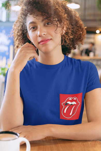 Koszulka z kieszonką THE ROLLING STONES