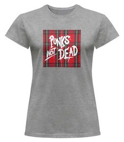 Bluzka damska z naszywką Punks Not Dead 01