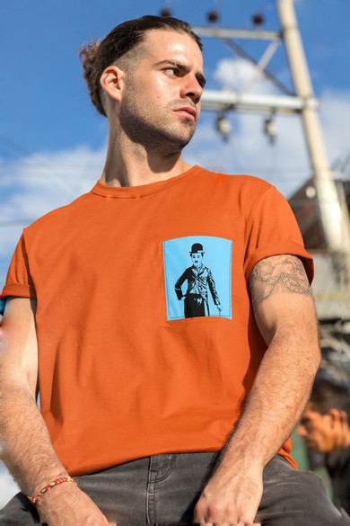 Koszulka z kieszonką CHARLIE CHAPLIN