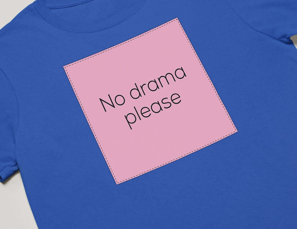 Koszulka z naszywką NO DRAMA PLEASE