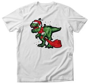 Koszulka świąteczny T REX Mikołaj