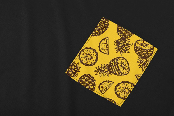 Koszulka z kieszonką ANANASY 3 