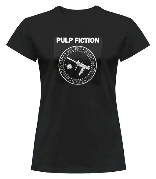Bluzka damska z naszywką Pulp Fiction Gun