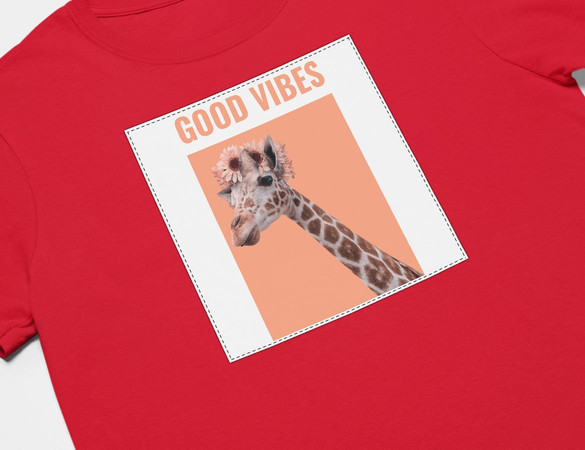 Koszulka z naszywką Good vibes