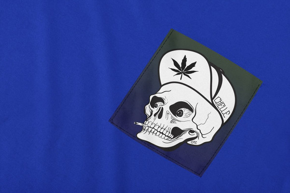 Koszulka z kieszonką STONED SKULL
