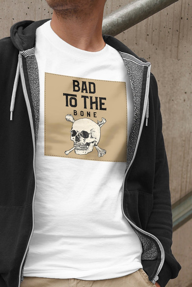 Koszulka z naszywką Skull : Bad to the...