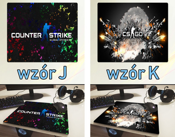 Podkładka pod mysz COUNTER-STRIKE  36x29cm Z POLSKI +imię