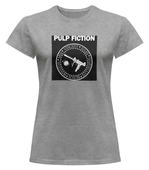 Bluzka damska z naszywką Pulp Fiction Gun