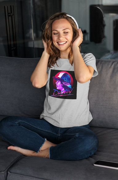 Bluzka damska z naszywką Stranger Things Dustin