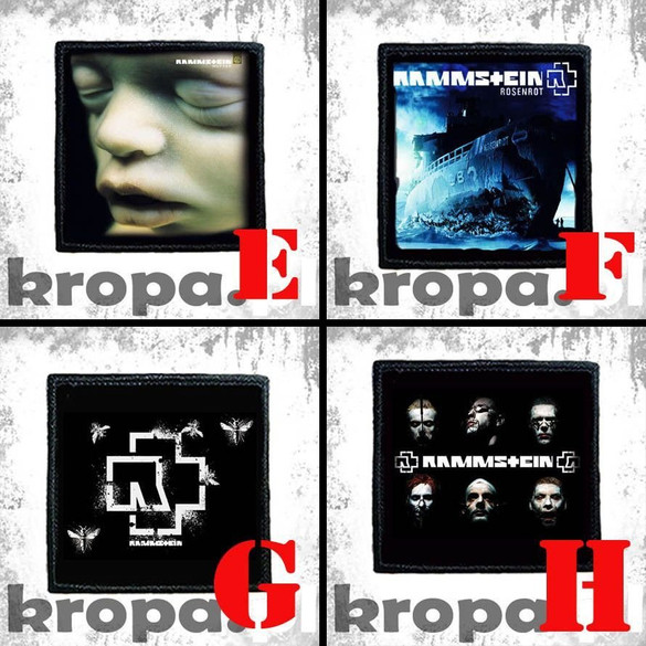 Naszywka RAMMSTEIN 8 X 8 cm Dużo Wzorów!