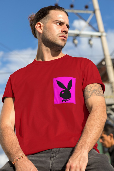 Koszulka z kieszonką PLAYBOY KRÓLICZEK