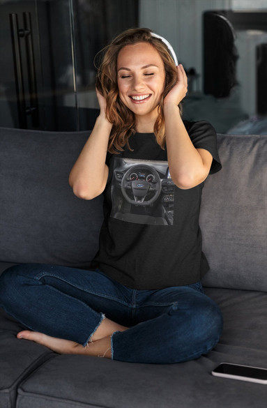 Bluzka damska z naszywką Ford kierownica