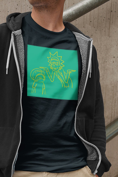 Koszulka z naszywką Rick and Morty 06