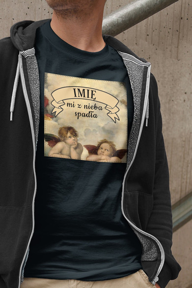 Koszulka z naszywką na Walentynki TWÓJ NAPIS