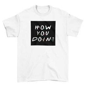 Koszulka z naszywką Friends how you doin?