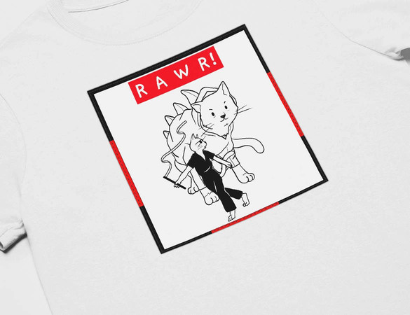 Koszulka z naszywką RAWR !