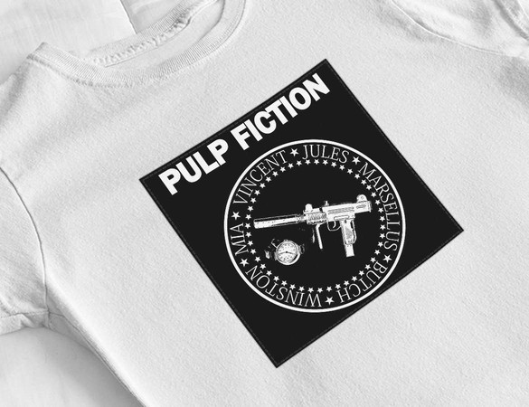 Bluzka damska z naszywką Pulp Fiction Gun