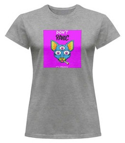 Bluzka damska z naszywką Don't panic is organic