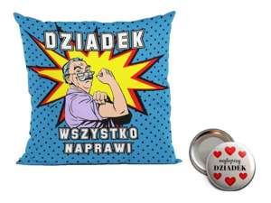 Poduszka na Dzień Dziadka. Magnes i Imię GRATIS!