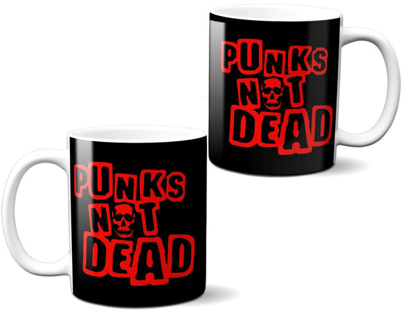 Kubek PUNKS NOT DEAD na Prezent +imię