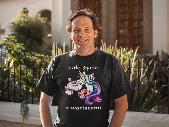 Koszulka Całe życie z WARIATAMI + Twój napis