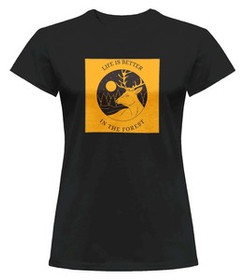 Bluzka damska z naszywką Life is better...