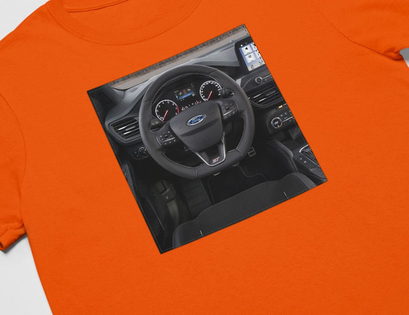 Koszulka z naszywką Ford kierownica