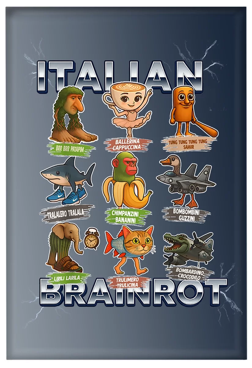 Magnes Italian Brainrot Paczka Stworków włoskich brainrotów