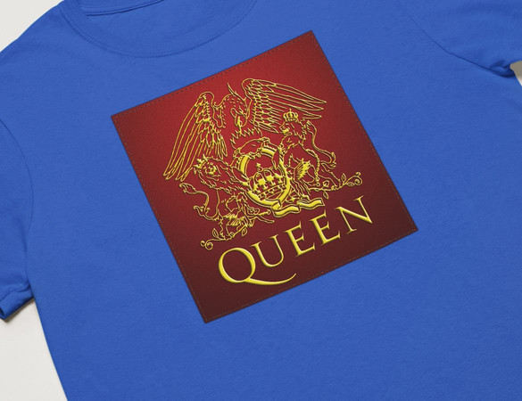 Koszulka z naszywką Queen logo red