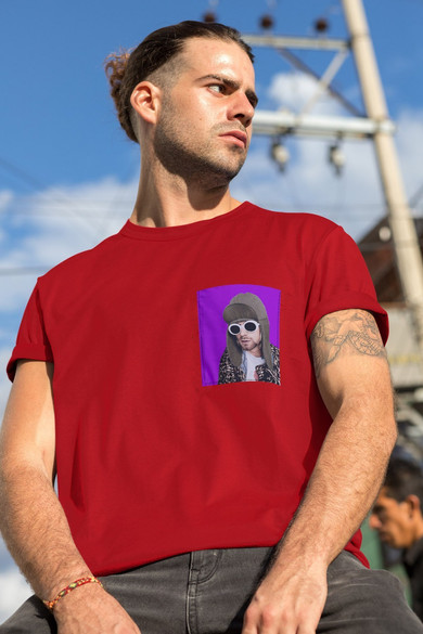 Koszulka z kieszonką KURT COBAIN