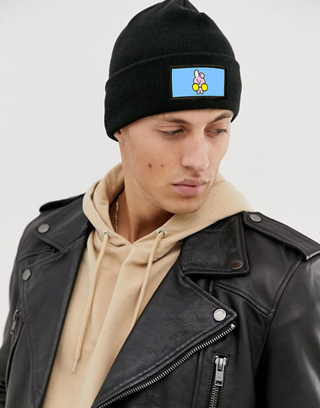 Czapka zimowa z naszywką BTS K-POP BT21 COOKY