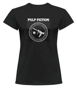 Bluzka damska z naszywką Pulp Fiction Gun