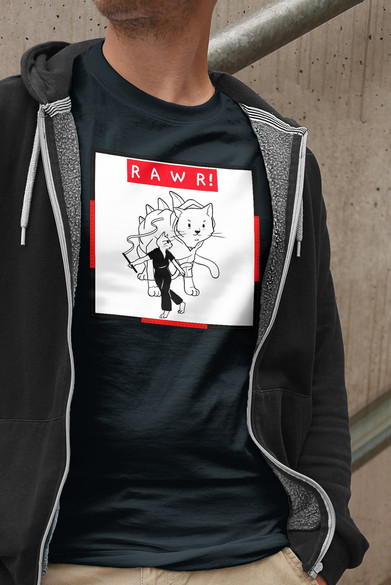 Koszulka z naszywką RAWR !