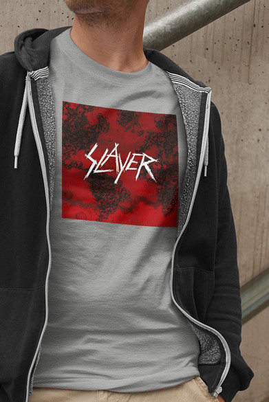 Koszulka z naszywką Slayer World painted