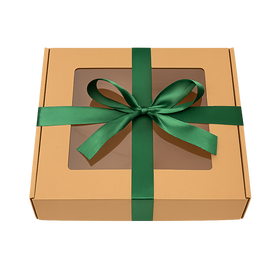 Pudełko prezentowe z okienkiem z kokardką