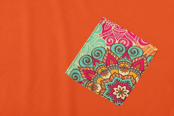 Koszulka z kieszonką WZORY MANDALA