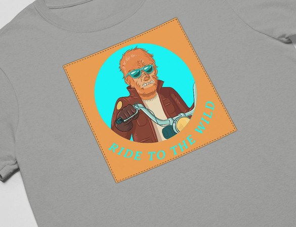 Koszulka z naszywką Ride to the wild