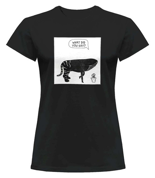 Bluzka damska z naszywką What did you say?