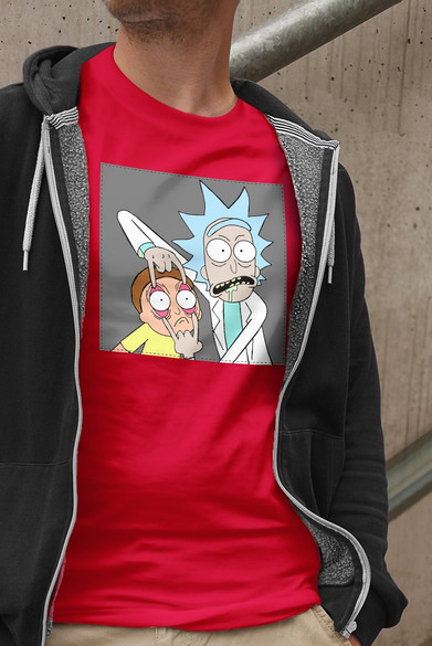 Koszulka z naszywką Rick and Morty 01