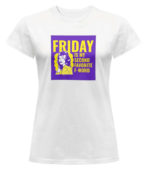 Bluzka damska z naszywką Friday – woman