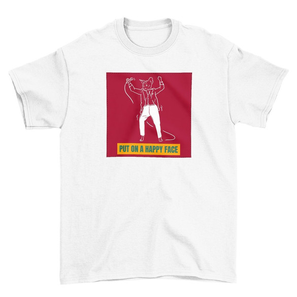 Koszulka z naszywką Put on a happy face