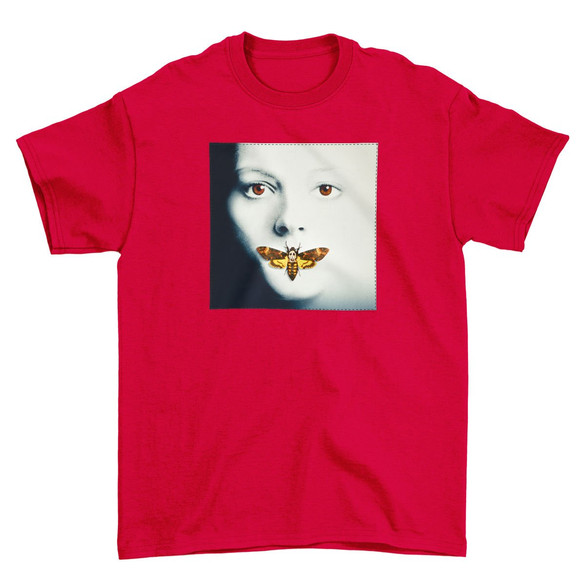 Koszulka z naszywką Milczenie owiec plakat