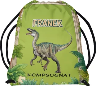 Worek Dinozaury Kompsognat – personalizowany prezent